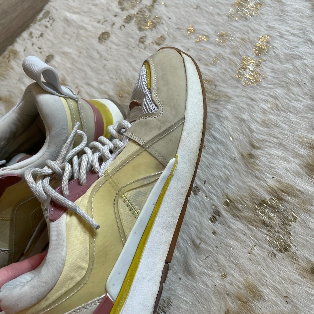 Zara pink yellow fashion sneakers - Picture 5 of 6